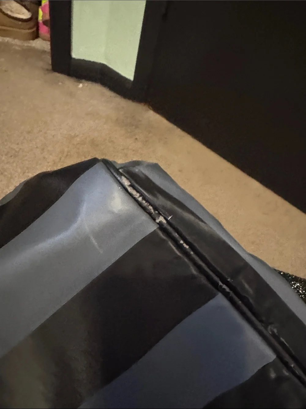Juicy Couture Gray and Black Striped Dog Carrier Tote
